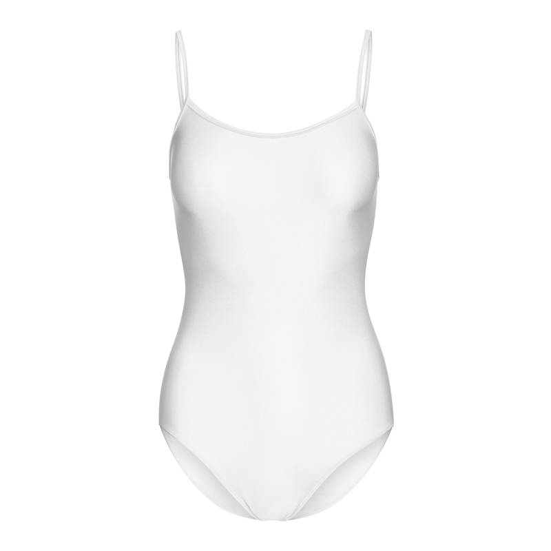 Hvit camisole leotard, nylon